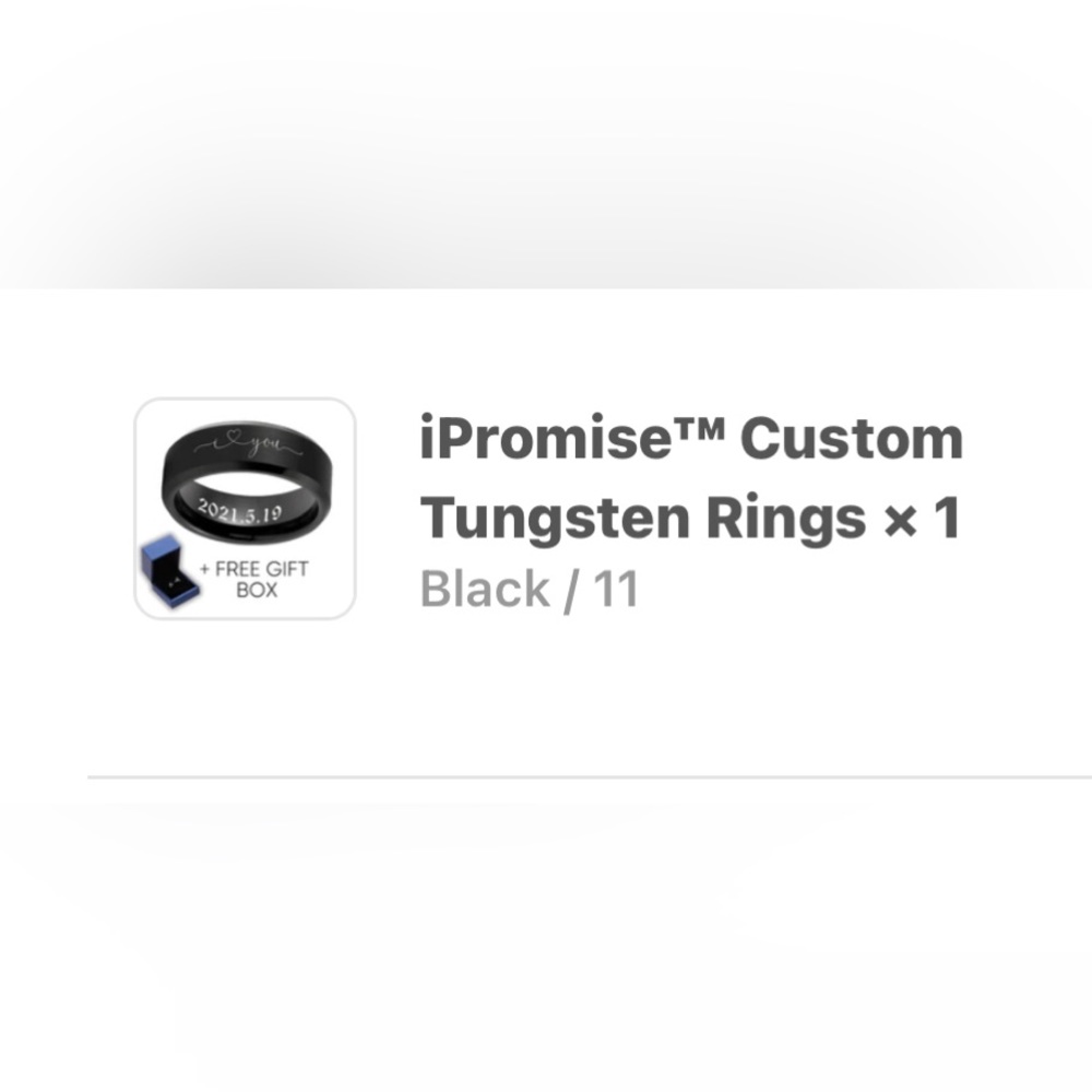 A promise ring and comes with gift box.